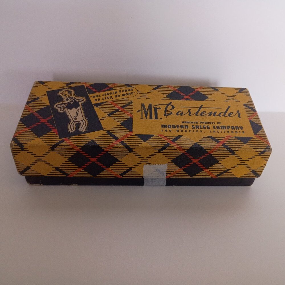 ✨Mid-Century MR. BARTENDER One-Jigger Pour Vintage Barware Madmen